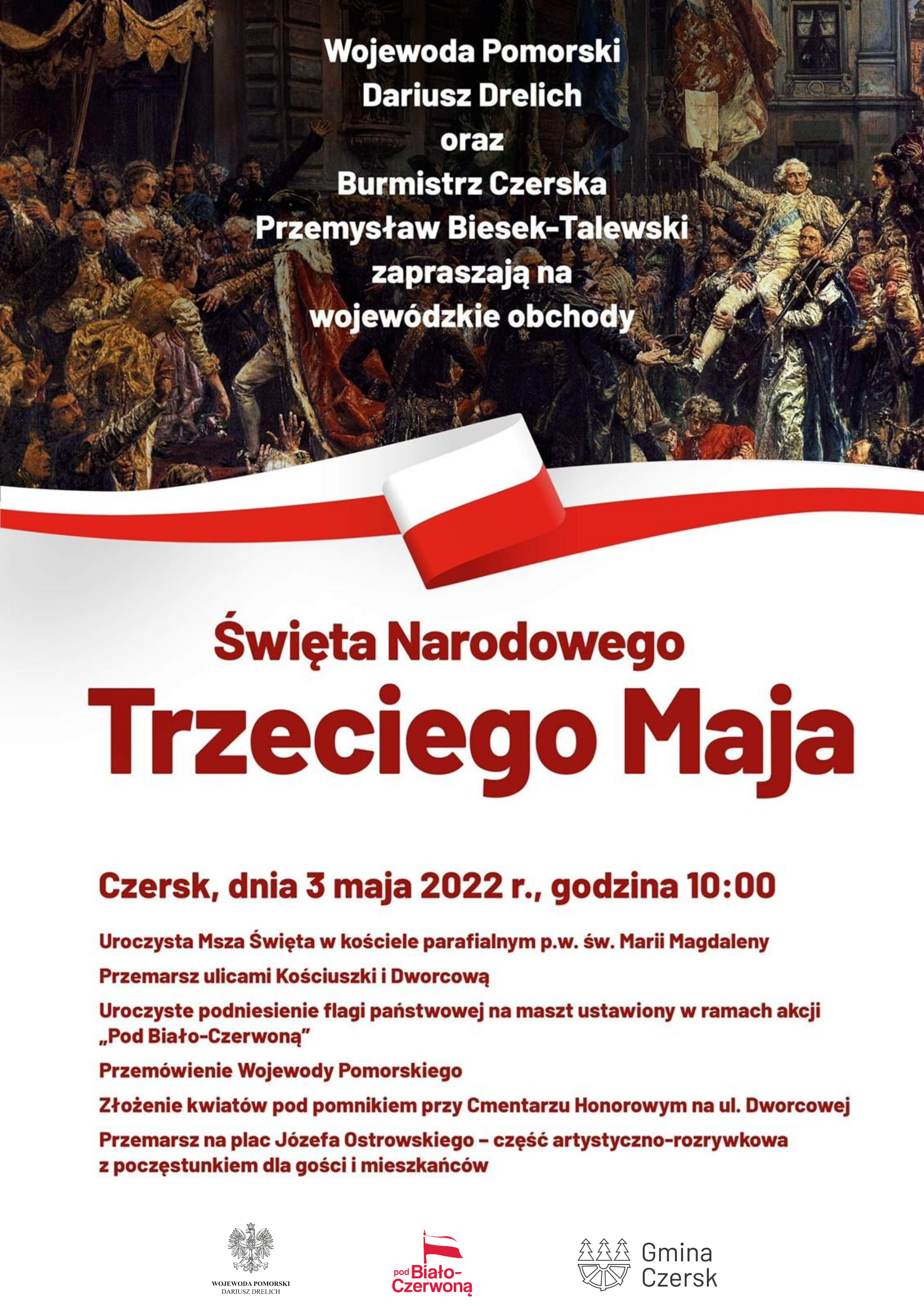 Wojewódzkie obchody Święta Narodowego 3 Maja w Czersku