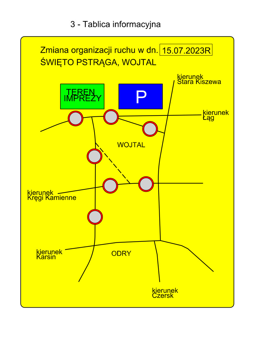 XXI Święto Pstrąga - organizacja ruchu!