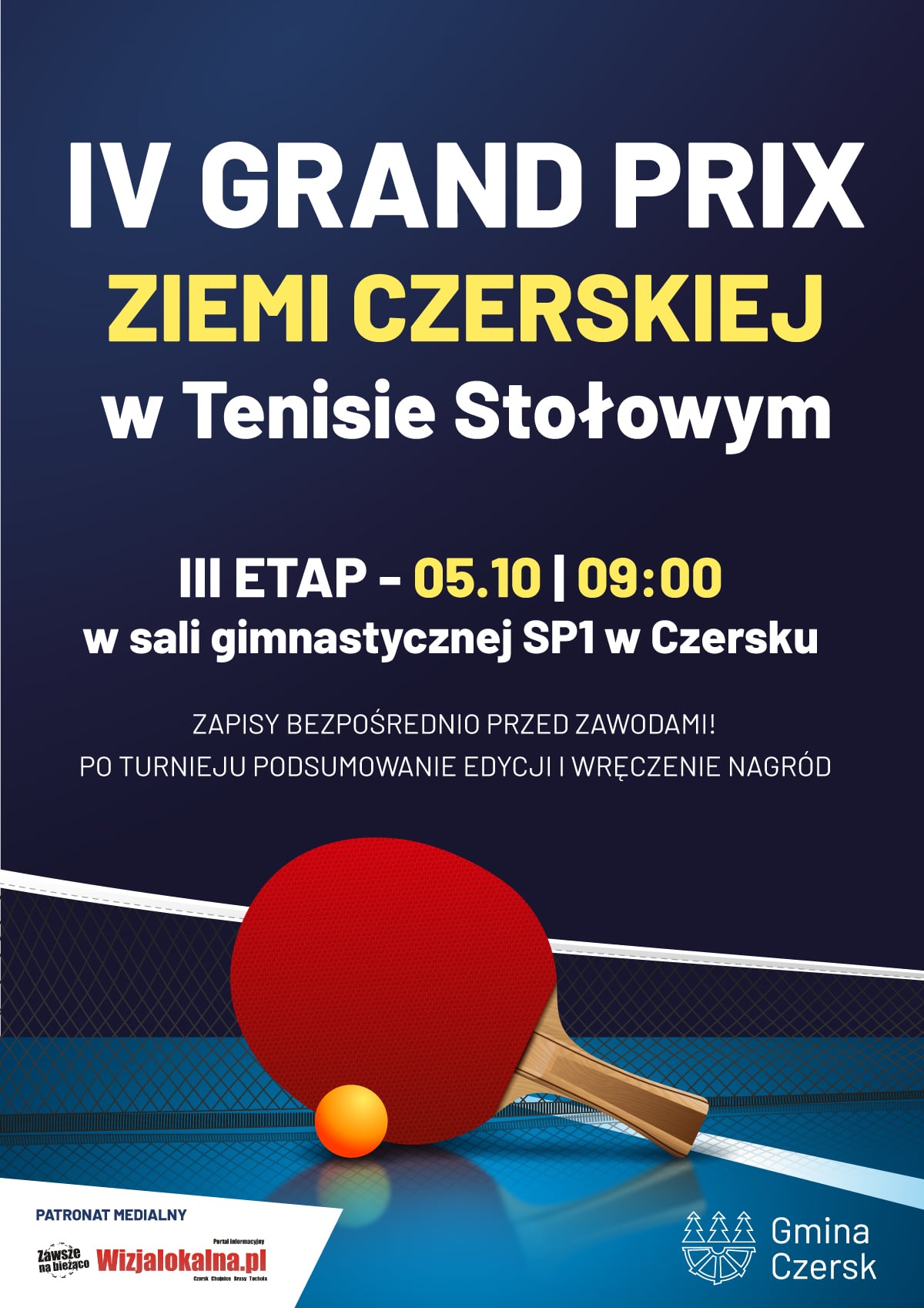 Grand Prix Ziemi Czerskiej w Tenisie Stołowym - etap III