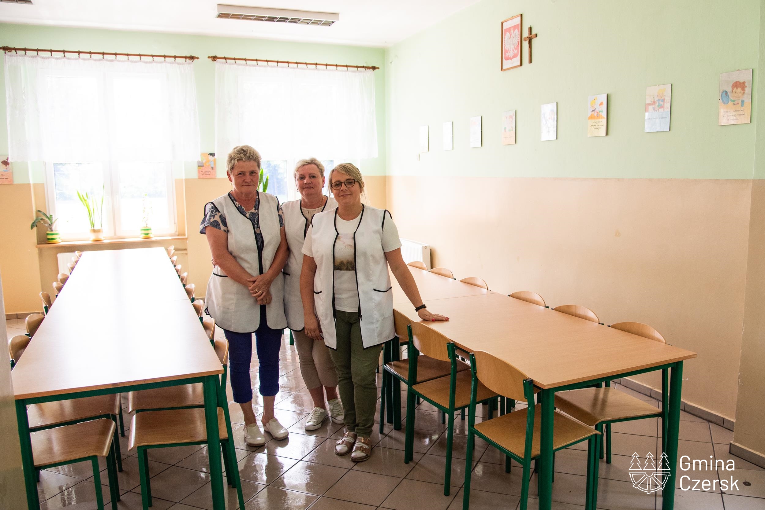 Remont stołówki w szkole w Łęgu.