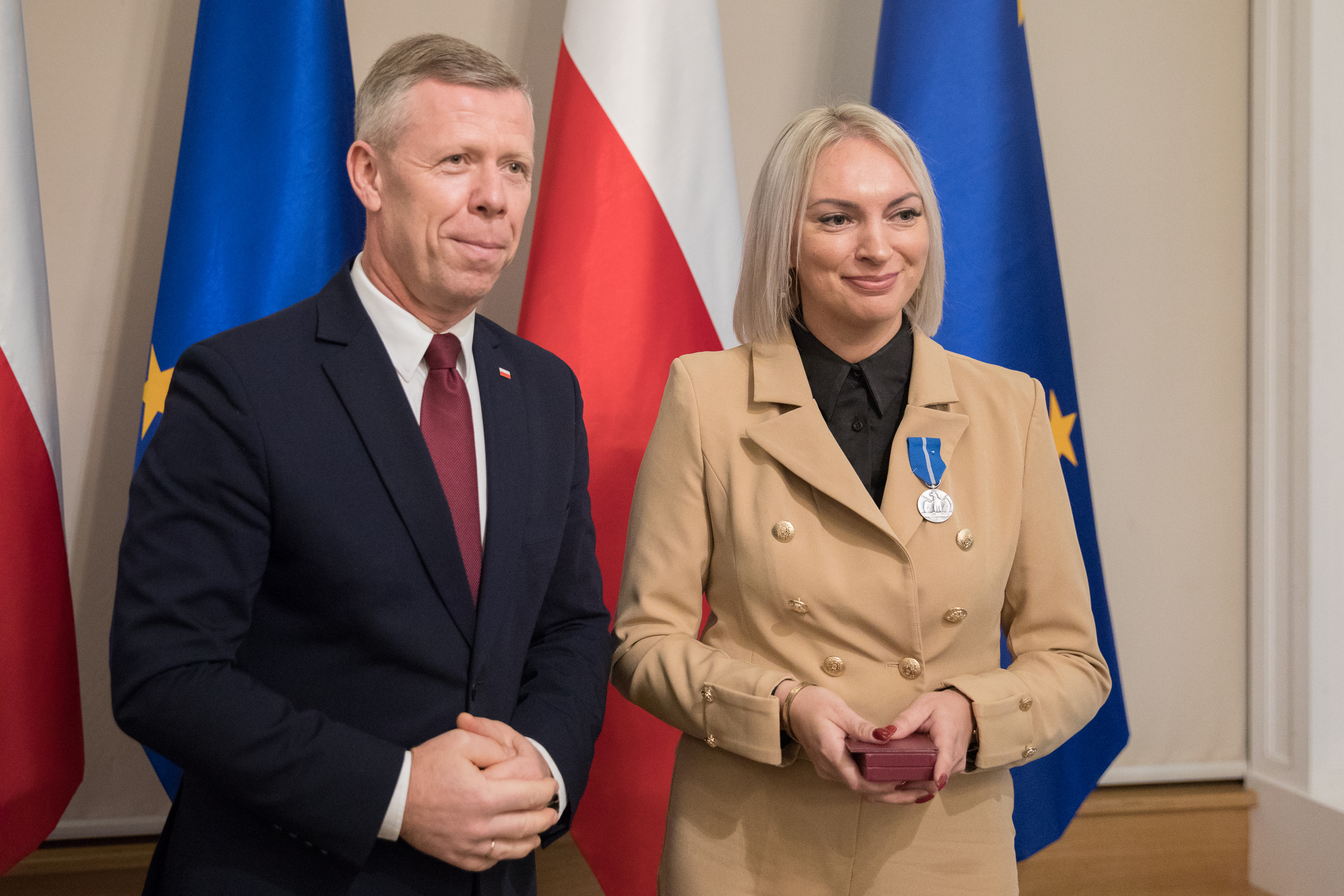 Medale Stulecia Odzyskania Niepodległości dla burmistrza Czerska i dyrektor CUS